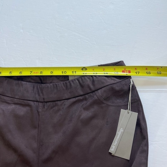 Soft Surroundings Faux Suede Pull On Pants Bootcut Full Length Size M New - Picture 6 of 10